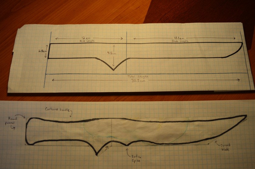 Please excuse the bit of water staining on the sketch. Some wet sandpaper rolled over on it. Oops!